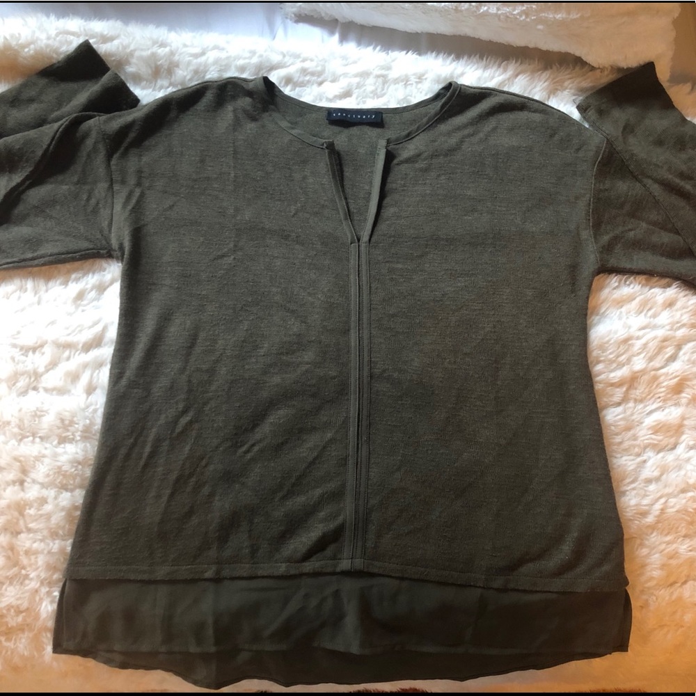 Olive Green Knit Sanctuary Blouse
